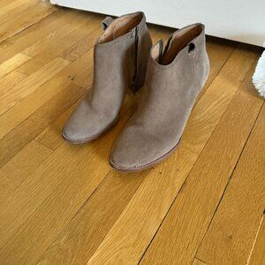 Madewell Billie Tan Suede Leather Ankle Booties size 9